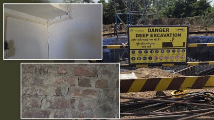 palghar district Cracks in the walls of houses due to bullet train work tribal families demand compensation