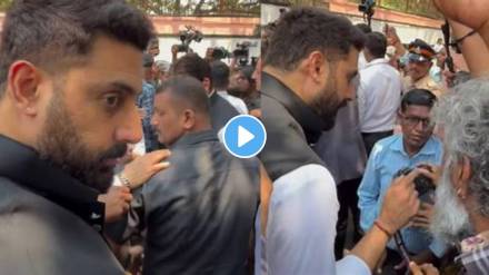 Abhishek Bachchan Gets Angry on The Paparazzi in manoj kumar funeral