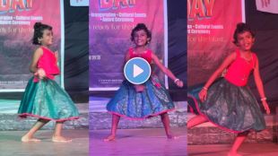 A little girl dances like Madhuri Dixit