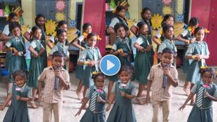 Tamil Nadu school children dancing while singing on thai song