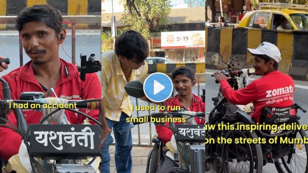 inspiring delivery boy who is handicapped and struggle for better life