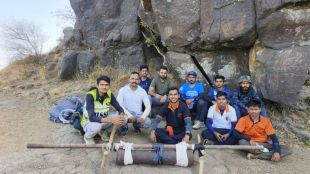 600 kg cannons restored at Asheri Fort by members of the Fort Conservation Society