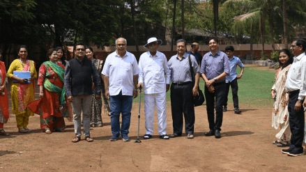 Dombivli Pendharkar College Prof. Ram Kapse Cricket Academy inaugurated by former IAS officer Lakshmikant Deshmukh