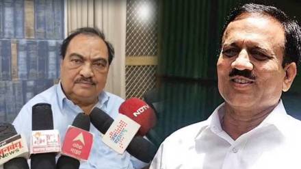eknath khadse alleges girish Mahajan role in honey trap case against prafull lodha Jalgaon