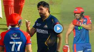 Ishant Sharma Ashutosh Sharma Fight Over Wicket as Ball Hits His Shoulder Video