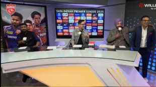 IPL 2025 Navjyot Singh Siddhu Ambati Rayudu Fight on Live TV in PBKS vs CKS Match Video Viral