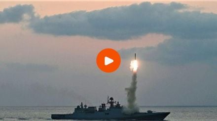 Indian Navy warship fires anti-ship missile during combat readiness drill