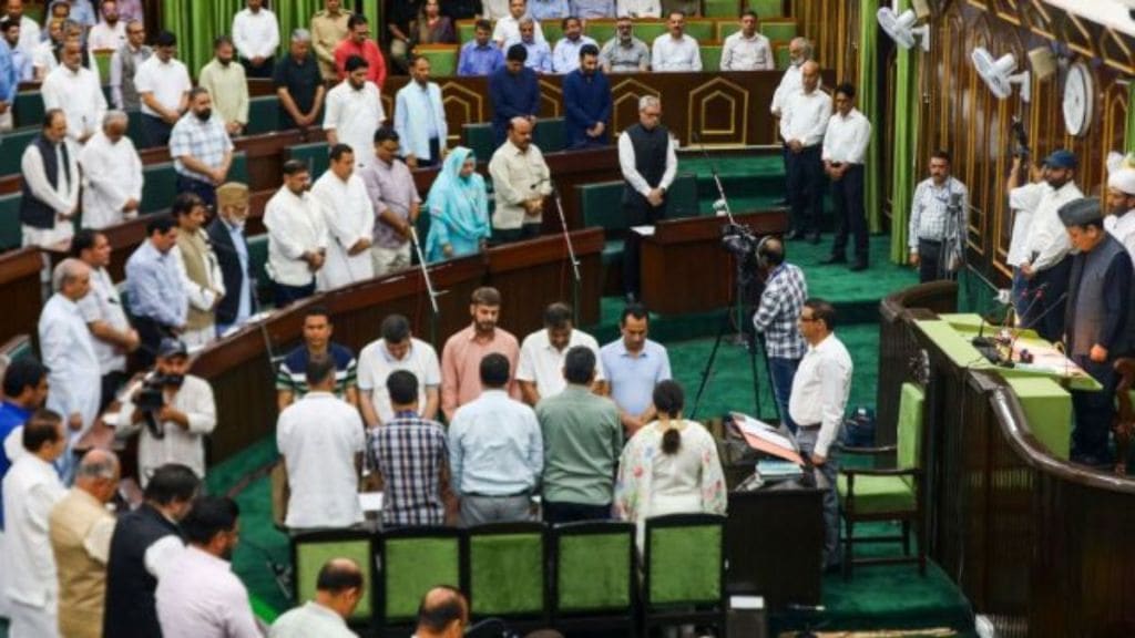 Jammu and Kashmir Assembly passes a resolution on the Pahalgam attack, calling out a ‘sinister design’ behind the selective targeting of victims. Jammu and Kashmir Assembly passes a resolution on the Pahalgam attack, calling out a ‘sinister design’ behind the selective targeting of victims.