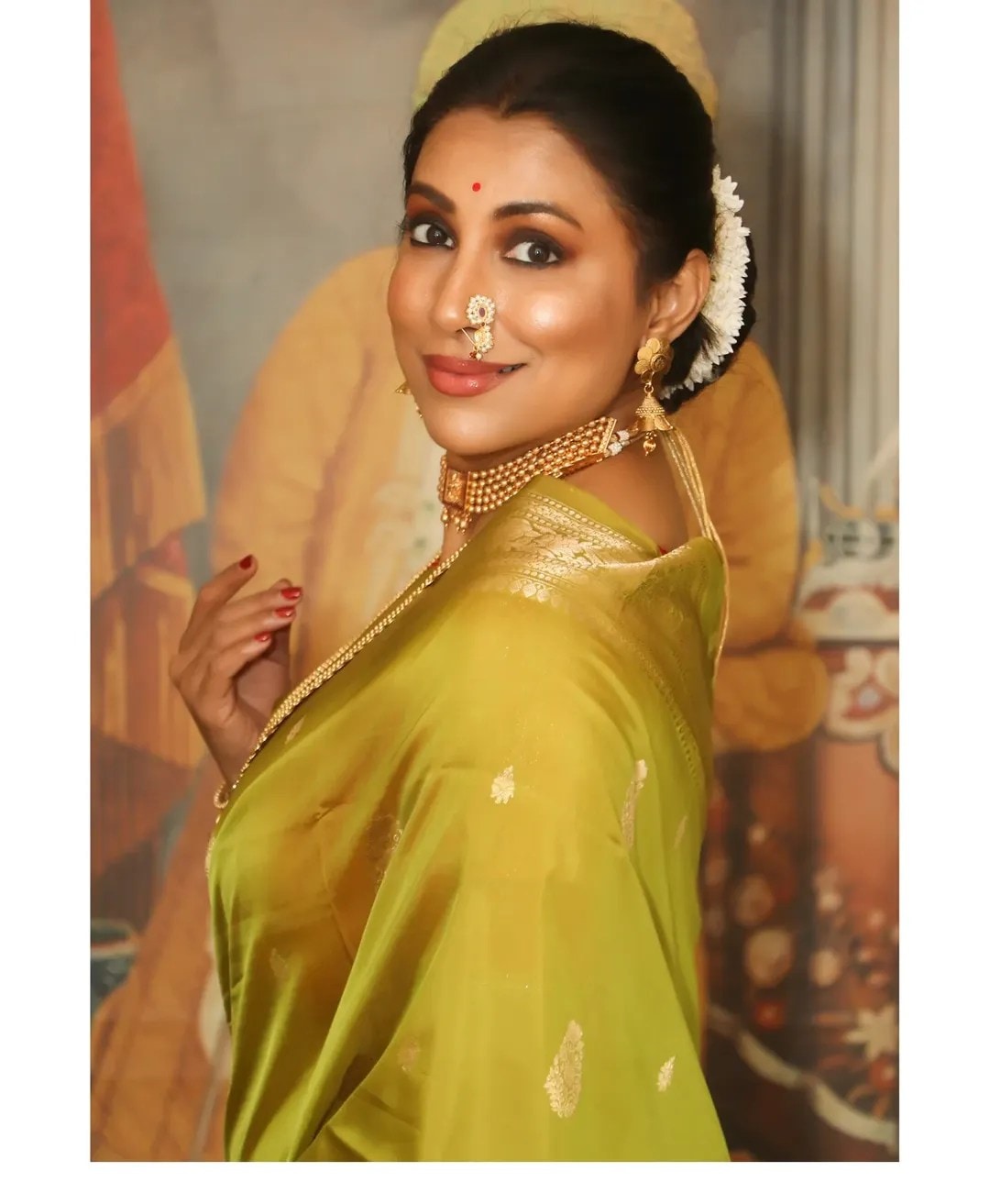 Kranti Redkar Wankhede Saree Photoshoot