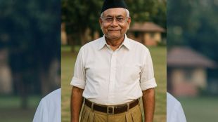 RJD post Nitish Kumar photo in RSS attire