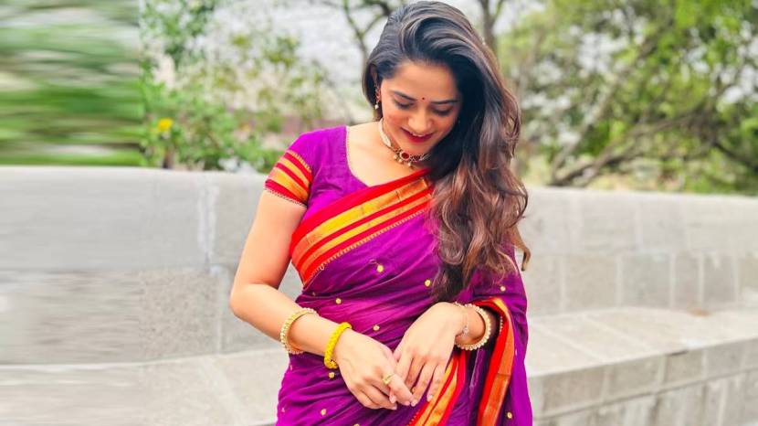 Marathi Actress Bhagyashree Mote In irkal saree