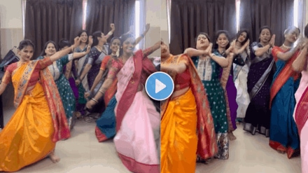 Natin marli mithi dance video young women dances on marathi trending song video viral on social media