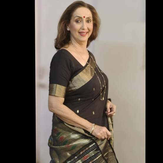 Neena Kulkarni Black Cotton Paithani Saree
