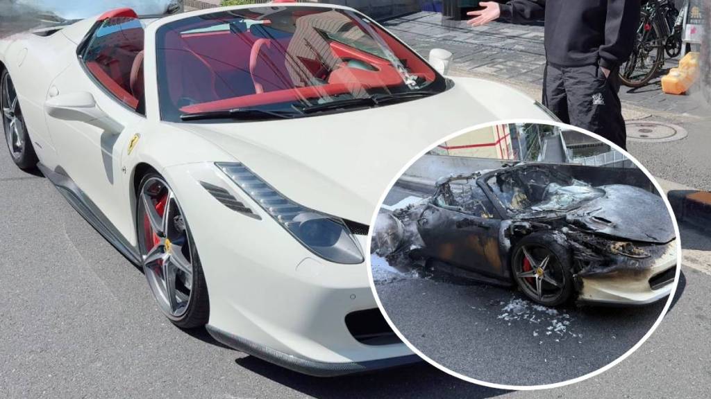 New Ferrari car Burn