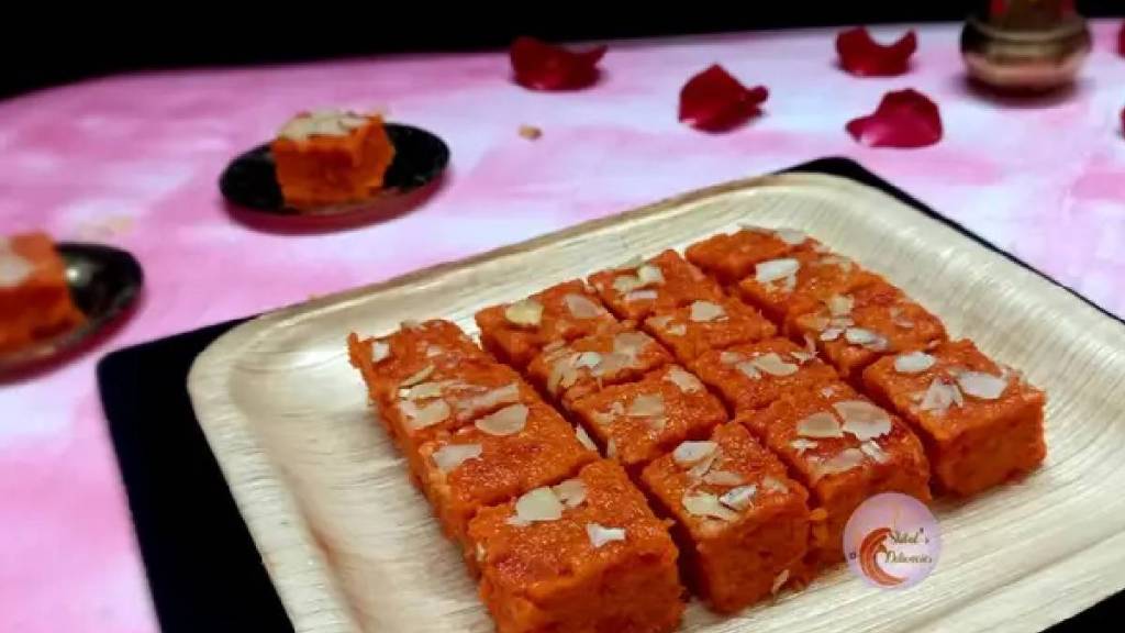Gajar Burfi Recipe In Marathi Gajar Burfi recipe easy way sweet recipe at home