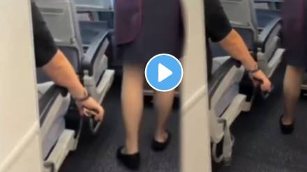 Shocking video passanger records air hostess skirt video in flight vulgar video goes viral on social media