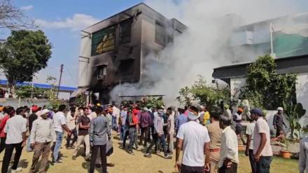 fire from short circuit broke out near chief ministers event at bhinder familys cricket academy