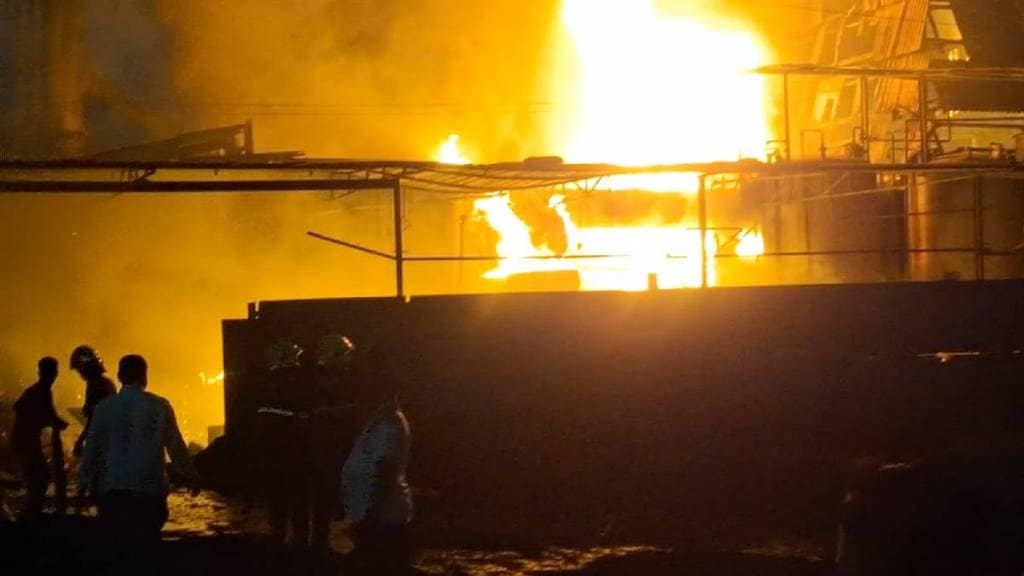 explosions trigger major fire at chemical company in ambernaths morivali industrial estate