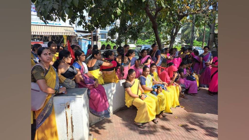 march salaries for nearly two lakh anganwadi workers in state have been delayed leaving many facing hunger