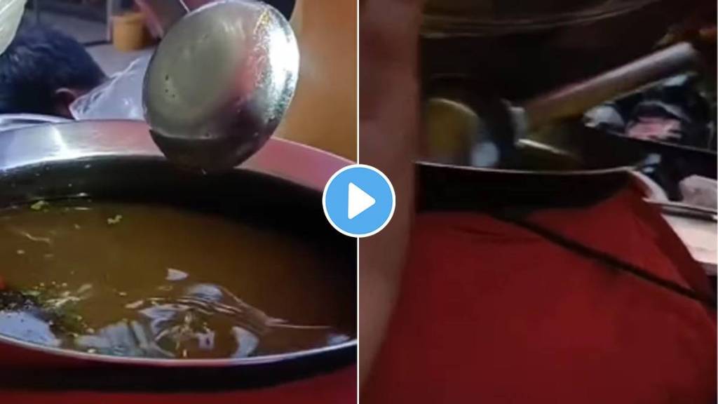 Shocking video of Cockroach found in panipuri water in pune video goes viral on social media