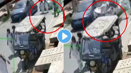 Shocking accident viral video of speeding car attacks schoolgirls in dehradun uttarakhand