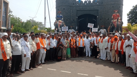 Pahalgam terror attack protest by Shiv Sena Uddhav Thackeray group buldhana nagpur