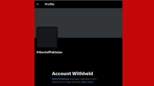 Screenshot of Pakistan government's X account showing blocked message in India