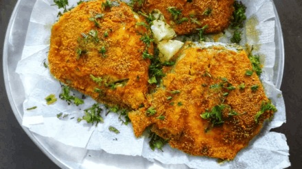 Paplet Fry With Millets Flour Recipe in marathi Paplet Fry With Millets Flour Recipe in marathi