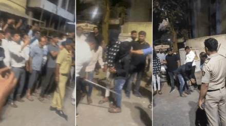 Pimpri-Chinchwad Accused vandalized vehicles Police beat them up in front of citizens