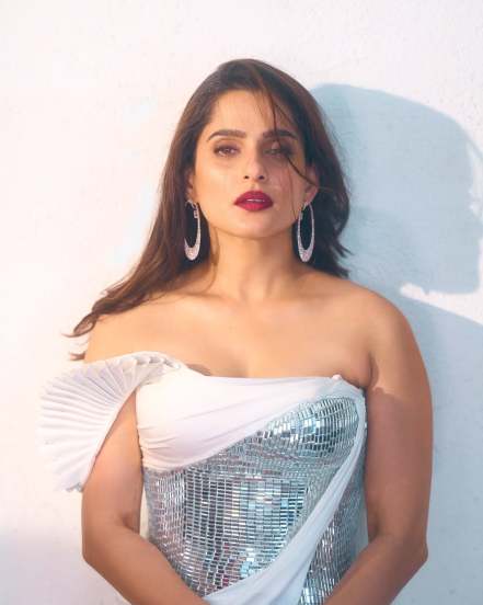 Priya Bapat White Designer Gown Look