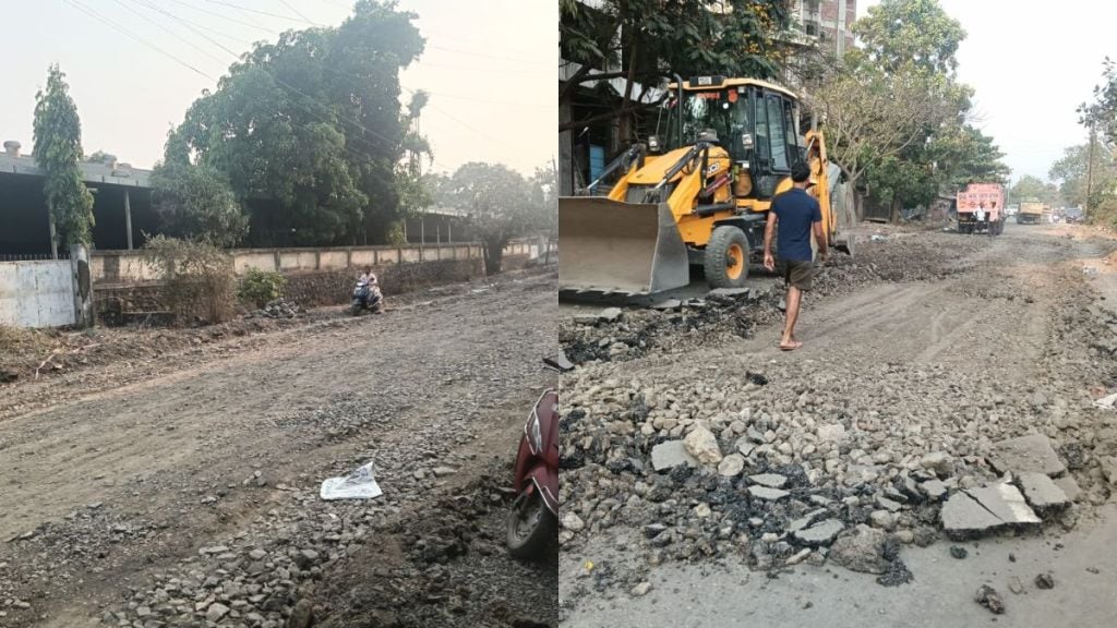 Citizens are troubled by road work Traffic is disrupted due to excavation on both sides at same time