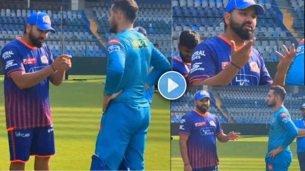 Rohit Sharma Gives Batting Tips to Abdul Samad Lucknow Batter Ahead MI vs LSG Clash Watch Video IPL 2025 Rohit Sharma Gives Batting Tips to Abdul Samad Lucknow Batter Ahead MI vs LSG Clash Watch Video IPL 2025
