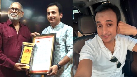 Sankarshan Karhade shared a special post for he receiving the Da. Ma. Mirasdar award