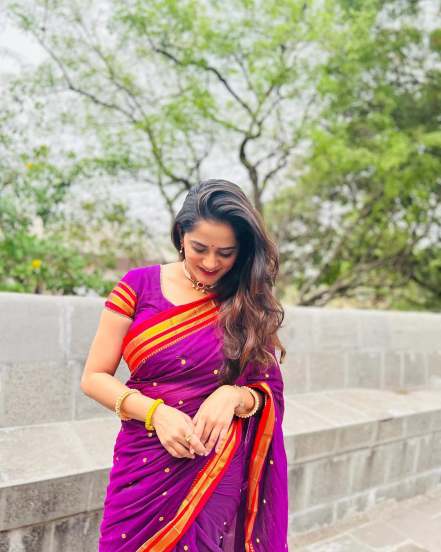 Marathi Actress Bhagyashree Mote In irkal saree