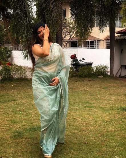 marathi actress veena jagtap saree look