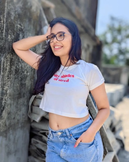 Shivani Rangole Kulkarni White Crop Top Look
