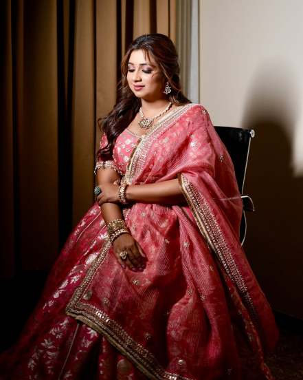 Shreya Ghoshal shares stunning photos in a pink lehenga to wish fans Shubho Nobo Borsho