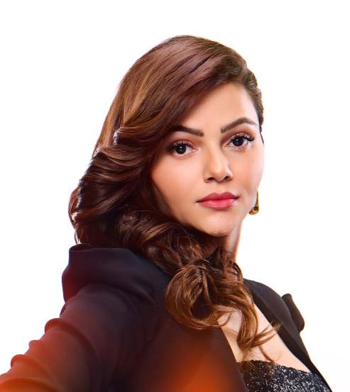 Rubina Dilaik Shares photos in dazzling Black Dress on social media for Battleground Global