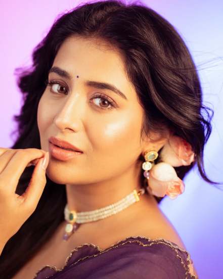 south actress raashi singh stunning photoshoot in multicoloure floral saree