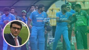 Sourav Ganguly addressing media about cutting cricket ties with Pakistan