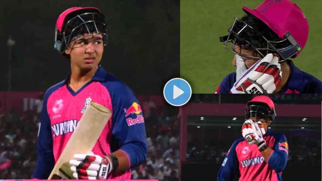 Vaibhav Suryavanshi Cried After Getting Out of Incredible Knock on Debut of 34 Runs Watch Video IPL 2025