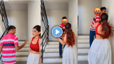 Viral Video Woman influencer harassed in her own building