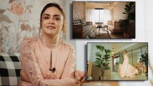 amruta khanvilkar new home interior and nameplate
