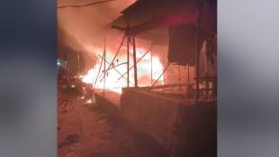 major fire broke out at the athavadi market buldhana