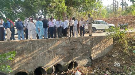 Abhinav Goyal inspections ulhas river and drain cleaning