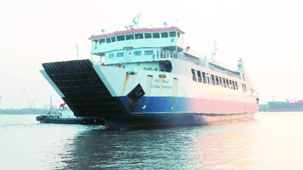  Uran water transport mora mumbai ferry service resumes after storm warning  boat business