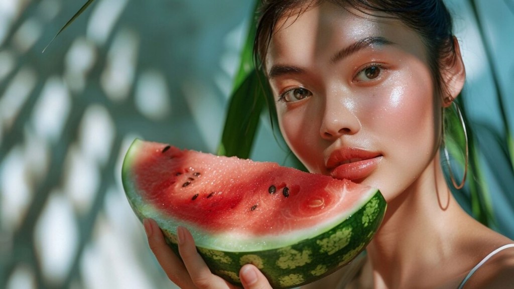 skin benefits of Watermelon peel, Watermelon peel is good for the skin