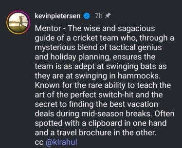 Kevin Pietersen Comment on KL Rahul Trolling 