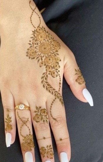 Mehndi designs for western outfits