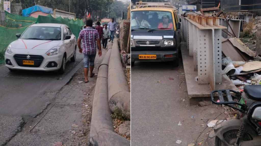 Kurla footpath issue news in marathi
